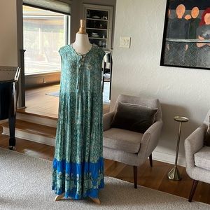 Free people maxi blue floral